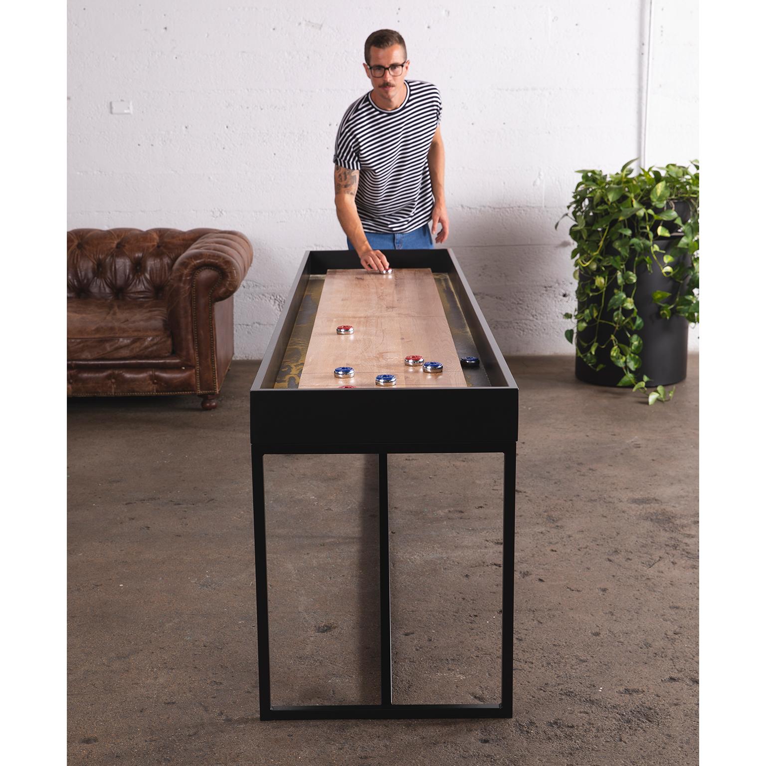 modern shuffleboard table