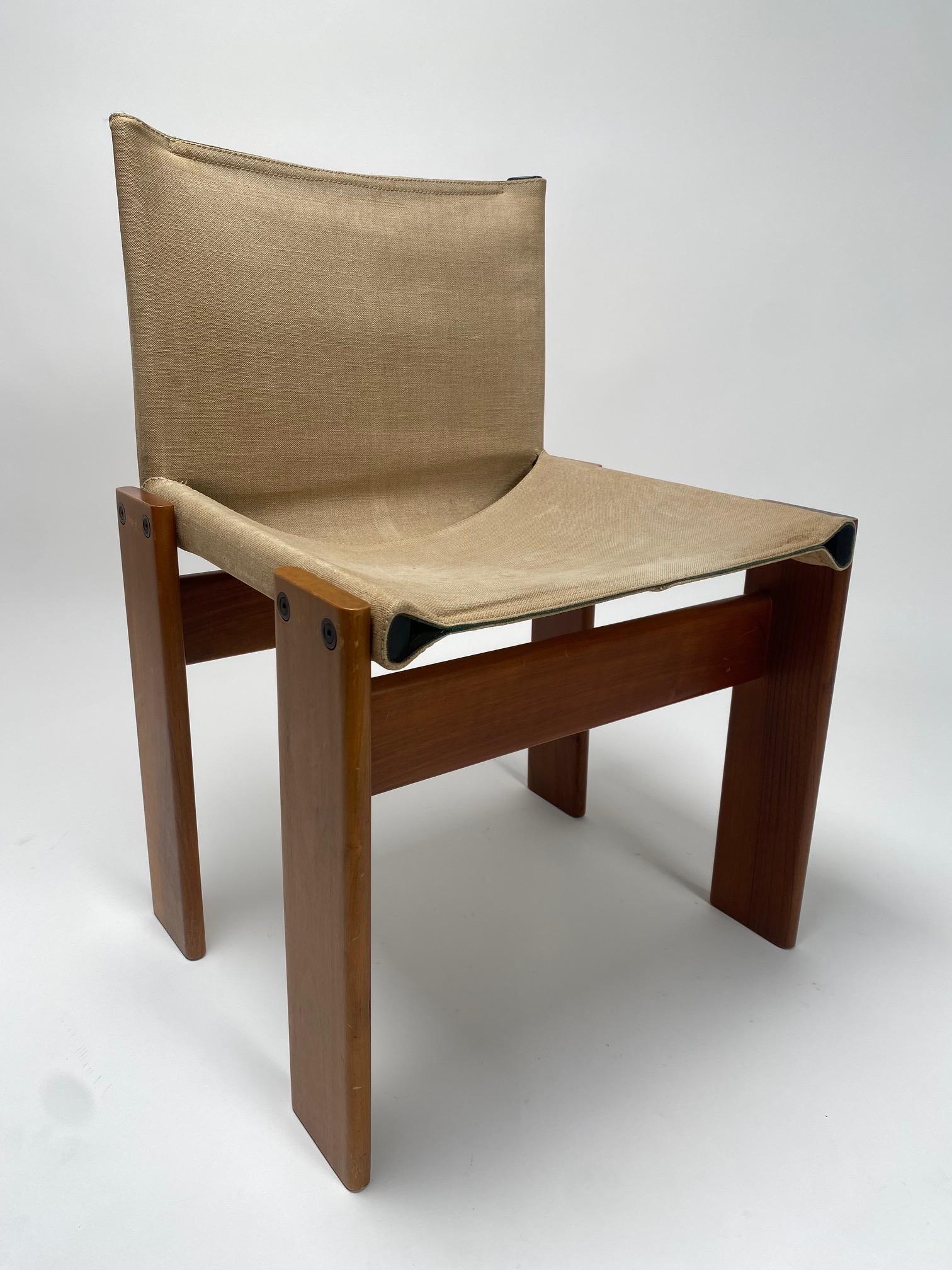 Mid-Century Modern 7 'Monk' Chair by Afra & Tobia Scarpa, Molteni, Italy 1974 For Sale