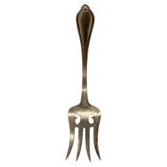 7" Paul Revere Pattern Meat Fork Pierced by Towle Sterling Silver