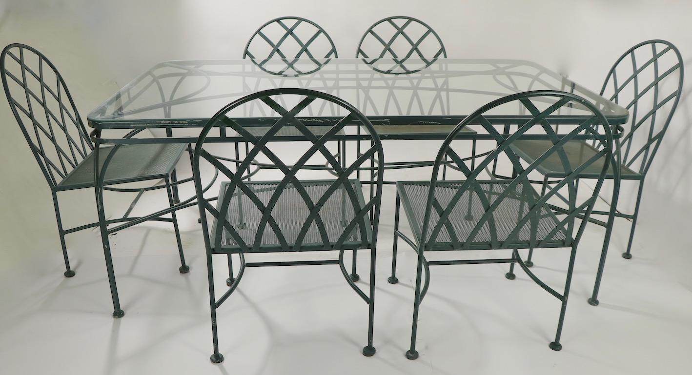 7 Piece Glass Top Patio Dining Set after Shaver Howard 6