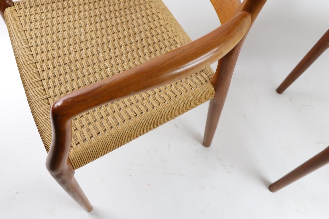 7 Pc, Teak Danish Modern Dining Chairs by Moller 3
