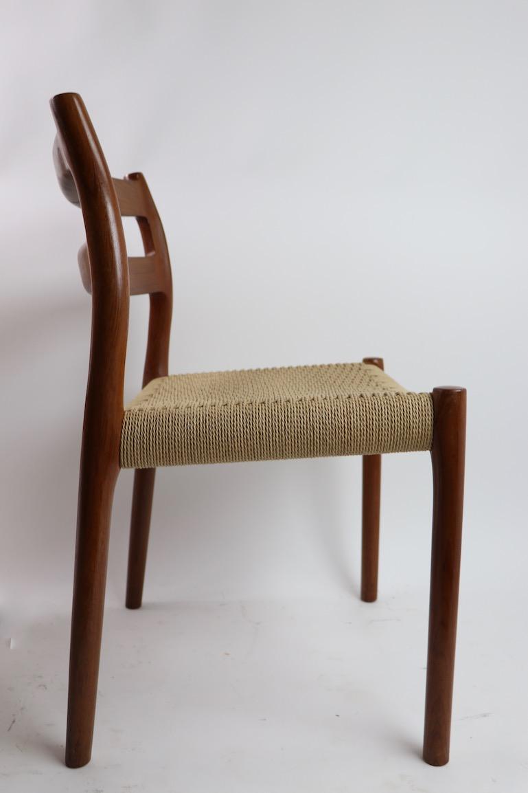 Papercord 7 Pc, Teak Danish Modern Dining Chairs by Moller