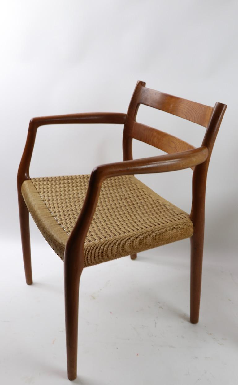 7 Pc, Teak Danish Modern Dining Chairs by Moller 2