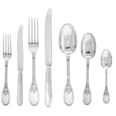 7 Piece Blois 950 Silver Service for 12 by Souche-Lapparra, Paris