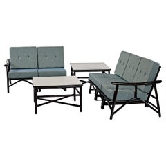 7-Piece John Wisner for Ficks Reed Far Horizons Rattan Modular Sofa Group