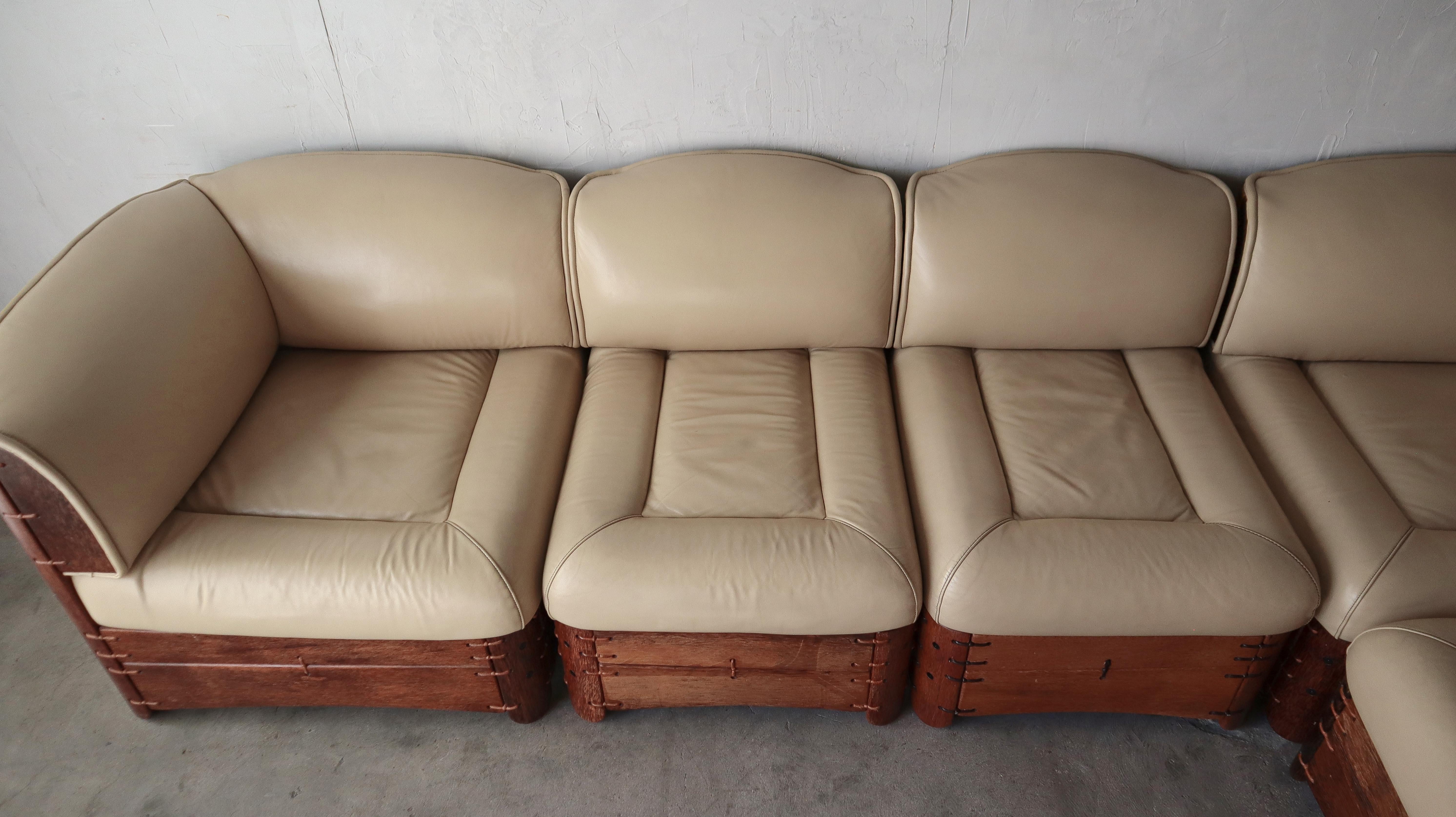 7 Piece Moorea Modular Sectional Sofa by Pacific Green For Sale 1