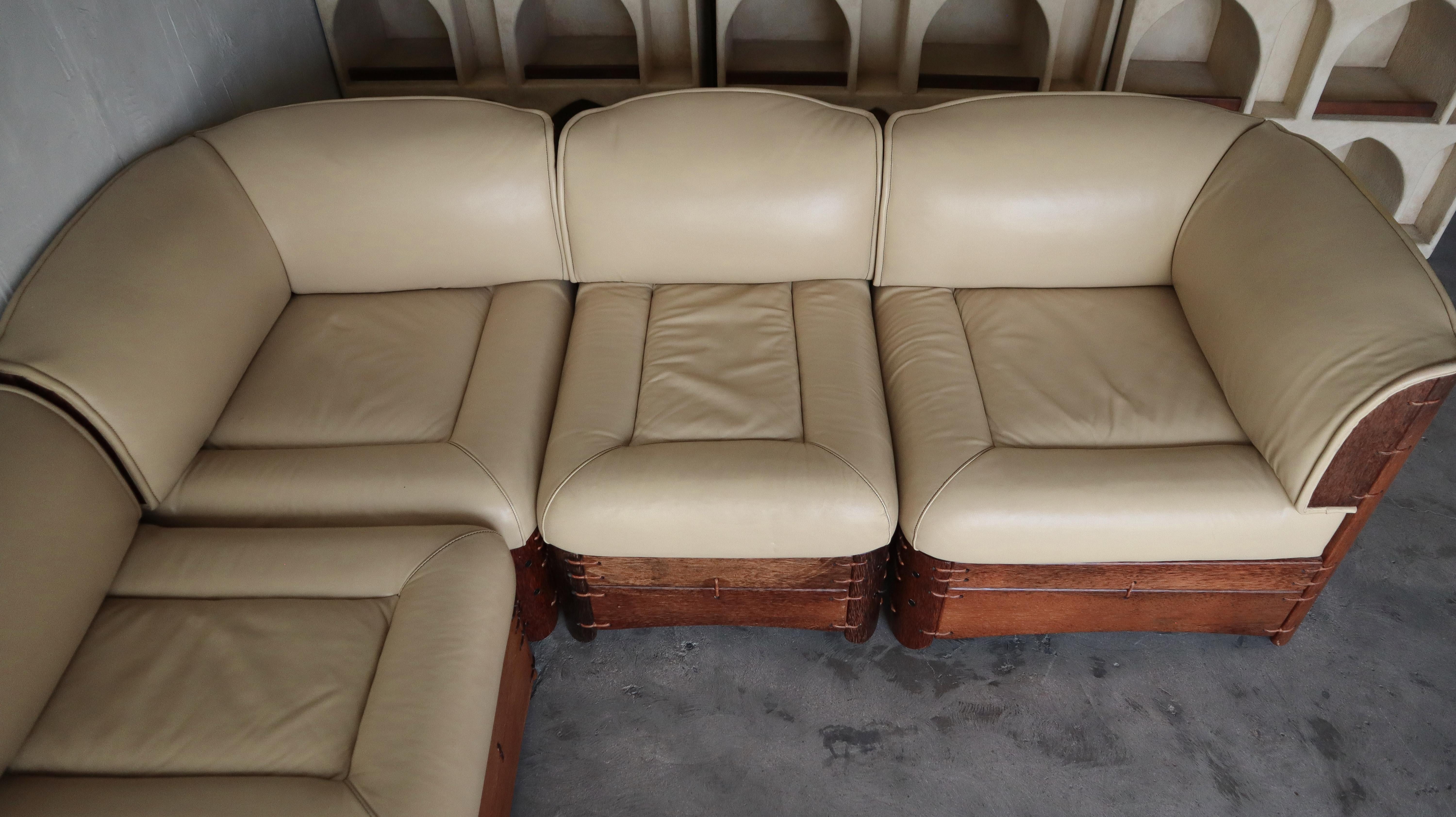7 Piece Moorea Modular Sectional Sofa by Pacific Green For Sale 2