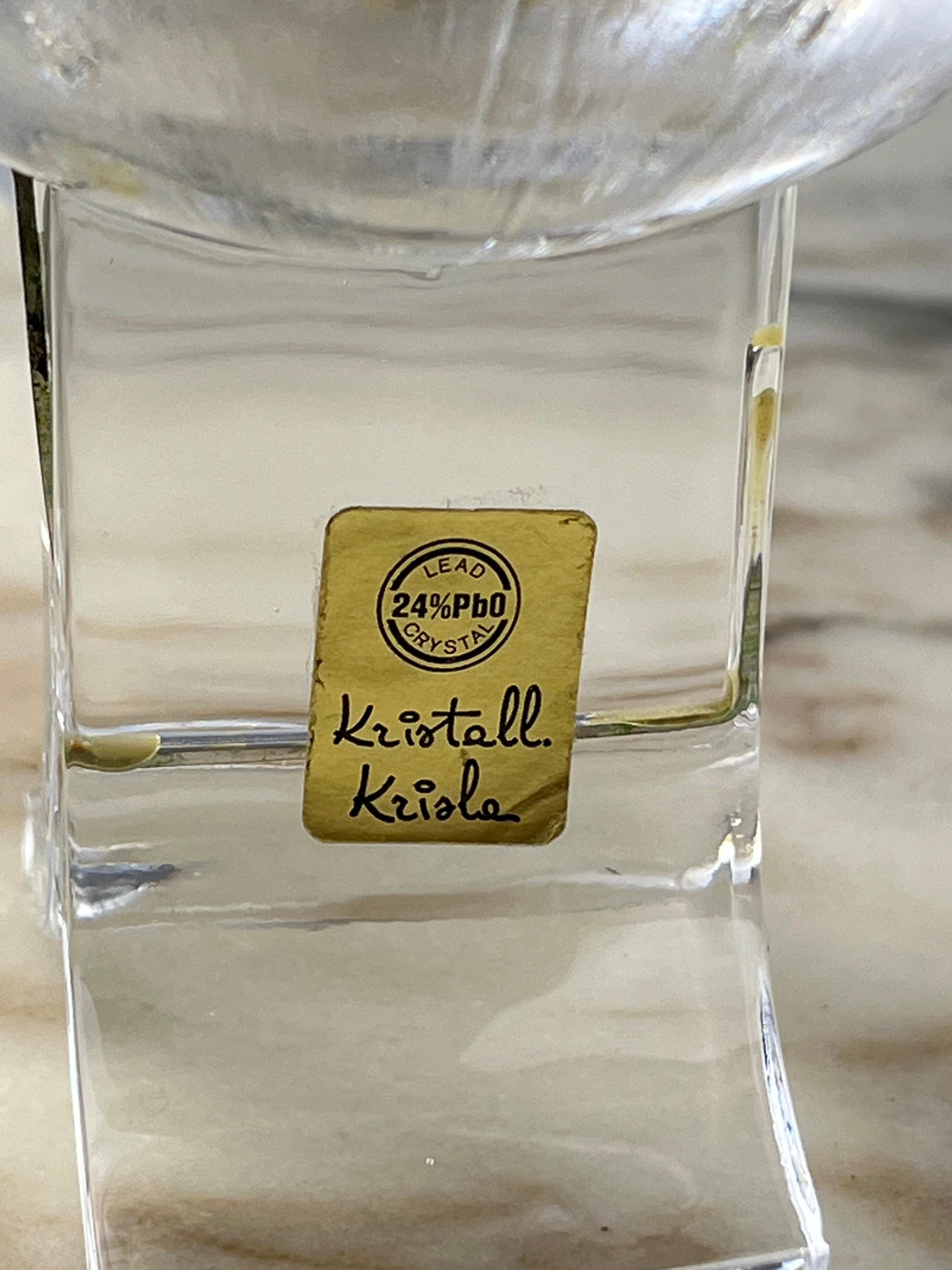 7-teiliges Set aus Kristall und 800er Silber, Taddei Sestini für Kristall Krisla, 1970er Jahre im Angebot 1