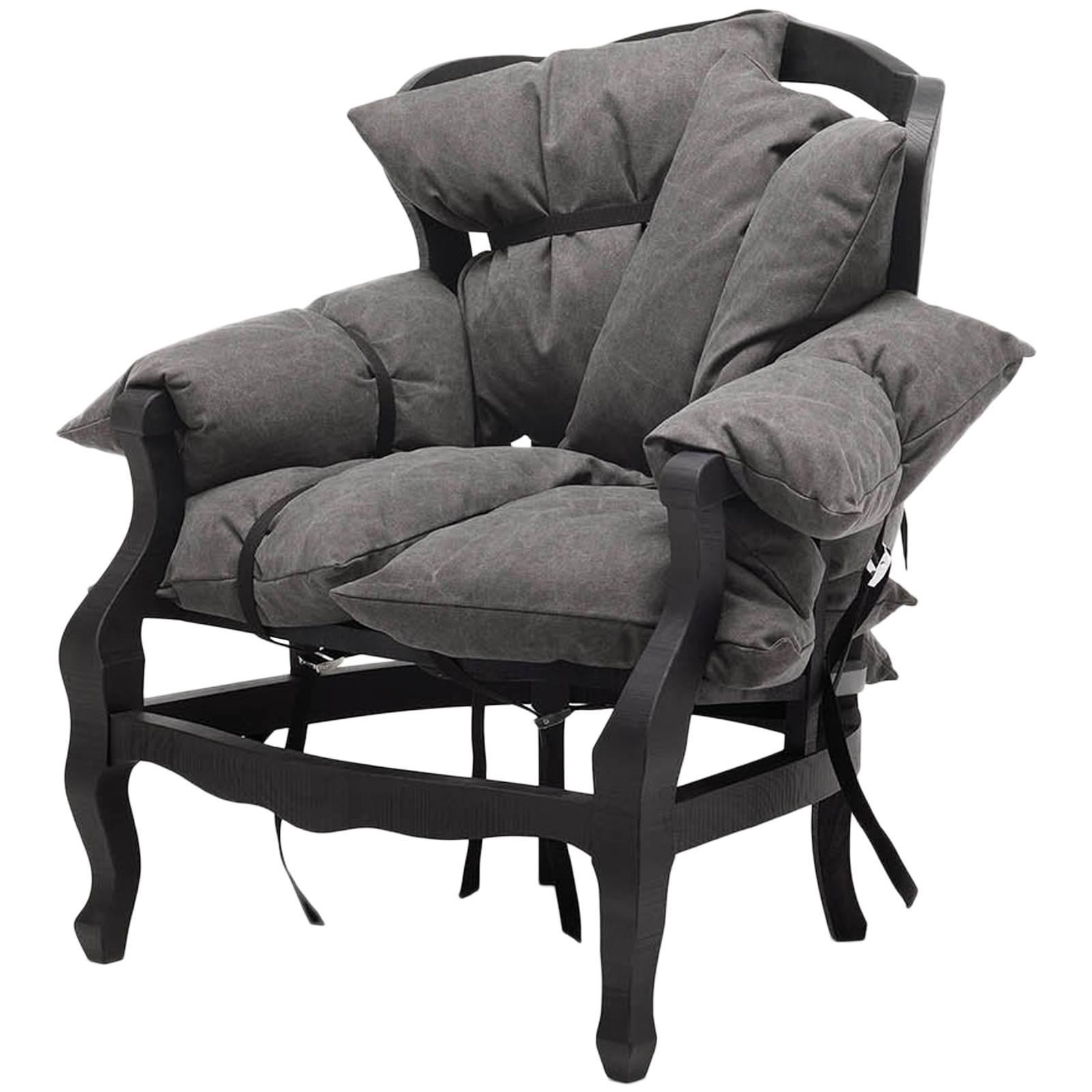 Fauteuil à 7 coussins gris de Marcantonio & Mogg