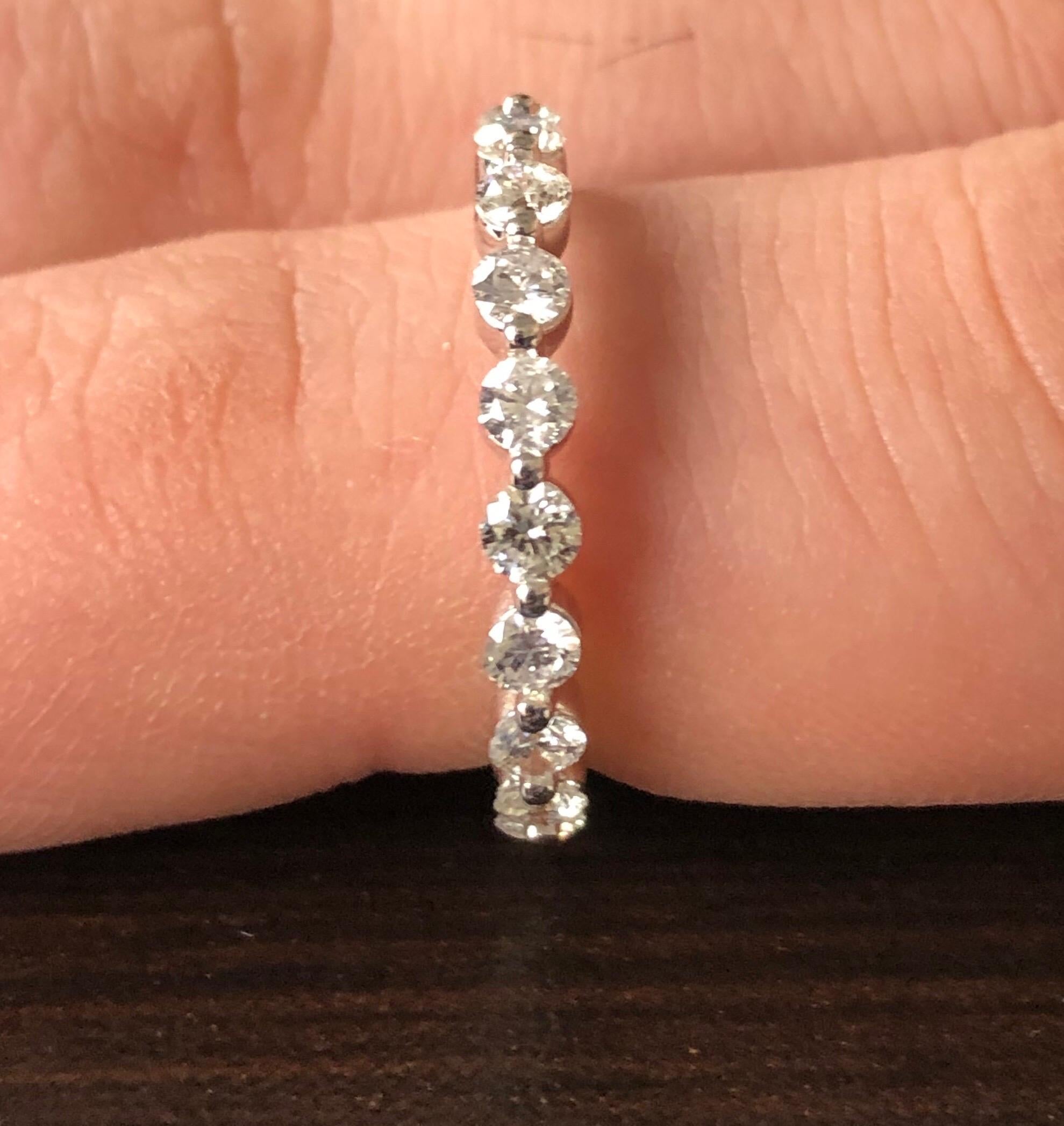 single diamond eternity ring