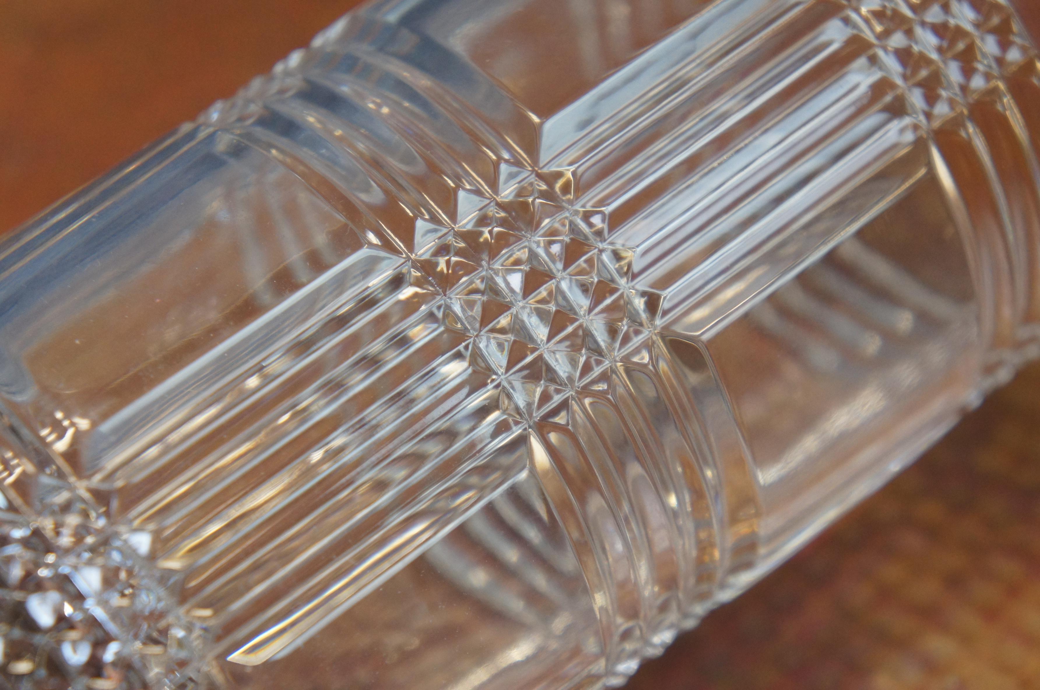 7 Ralph Lauren Crystal Glen Plaid Highball Tumblers Rocks Drink Glasses 6