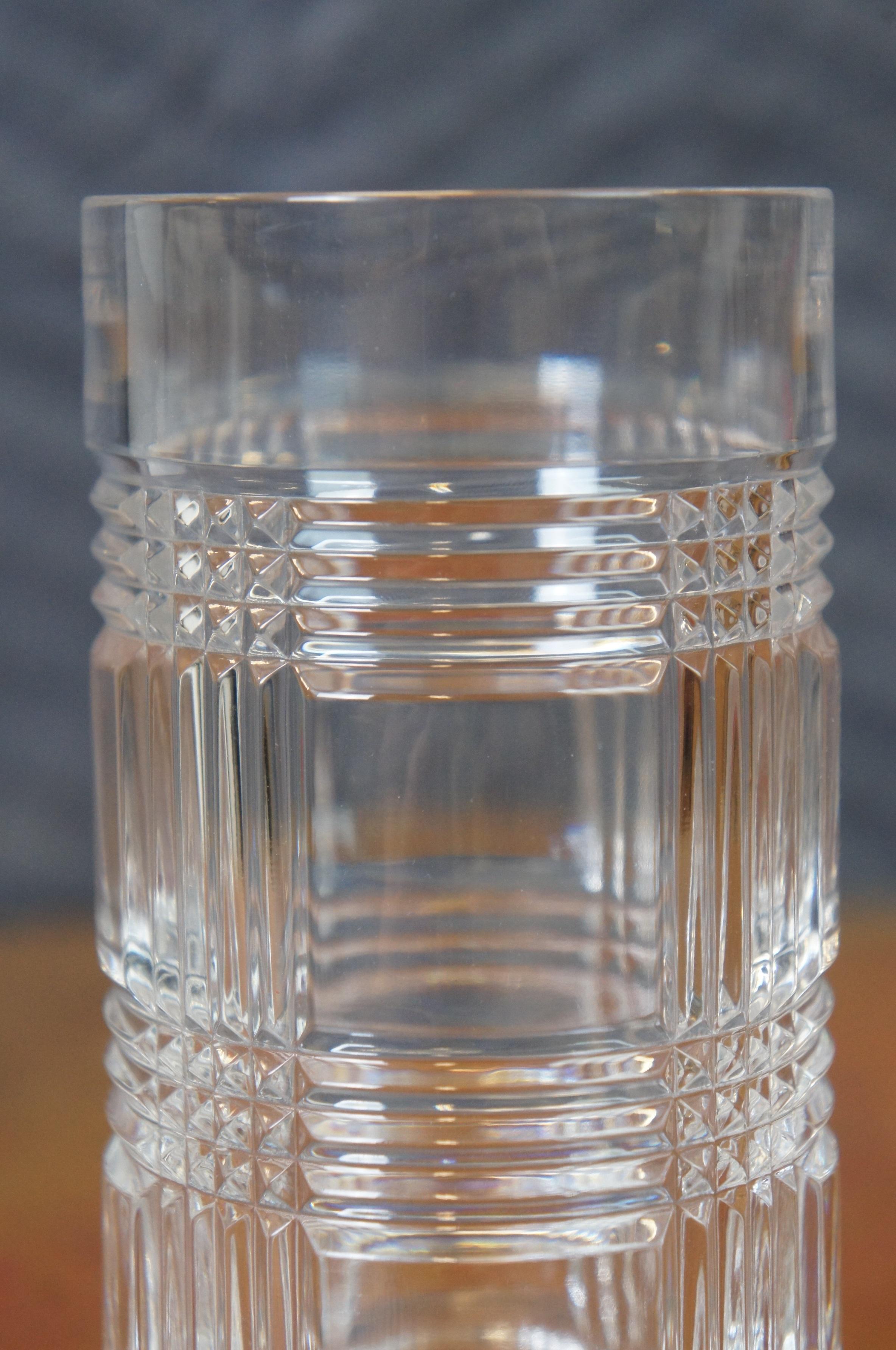7 Ralph Lauren Crystal Glen Plaid Highball Tumblers Rocks Drink Glasses 6