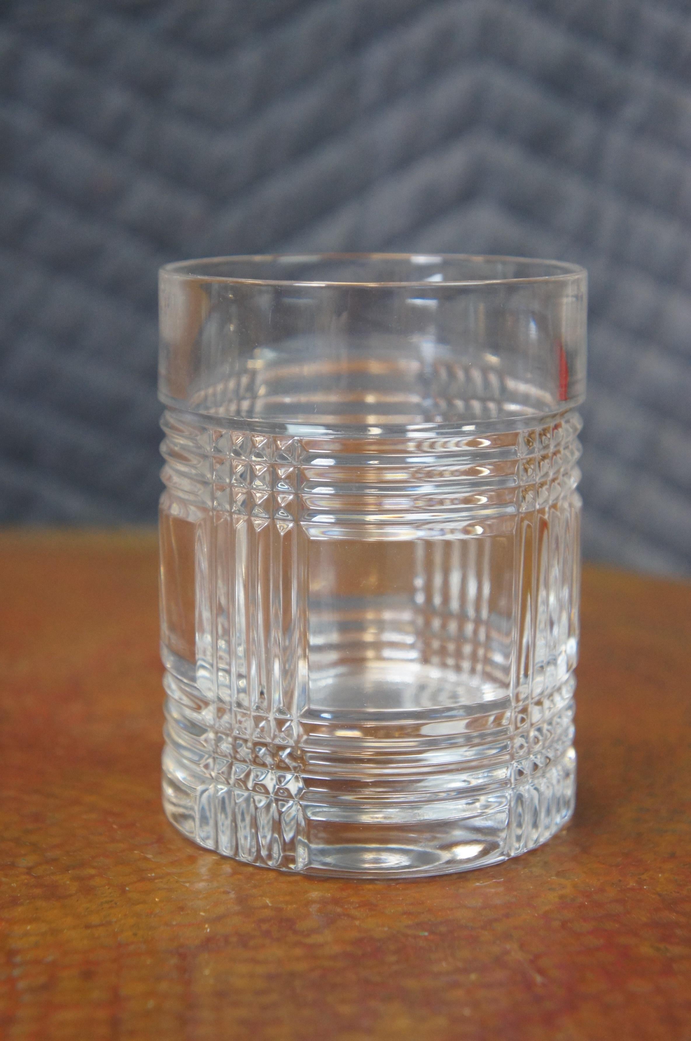 7 Ralph Lauren Crystal Glen Plaid Highball Tumblers Rocks Drink Glasses 6