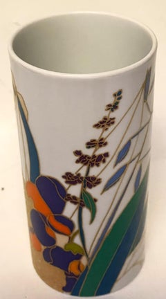 Jarrón Floral de Porcelana Blanca de Mediano Siglo Rosenthal Studio-Linie Wolf Bauer de 7 pulgadas