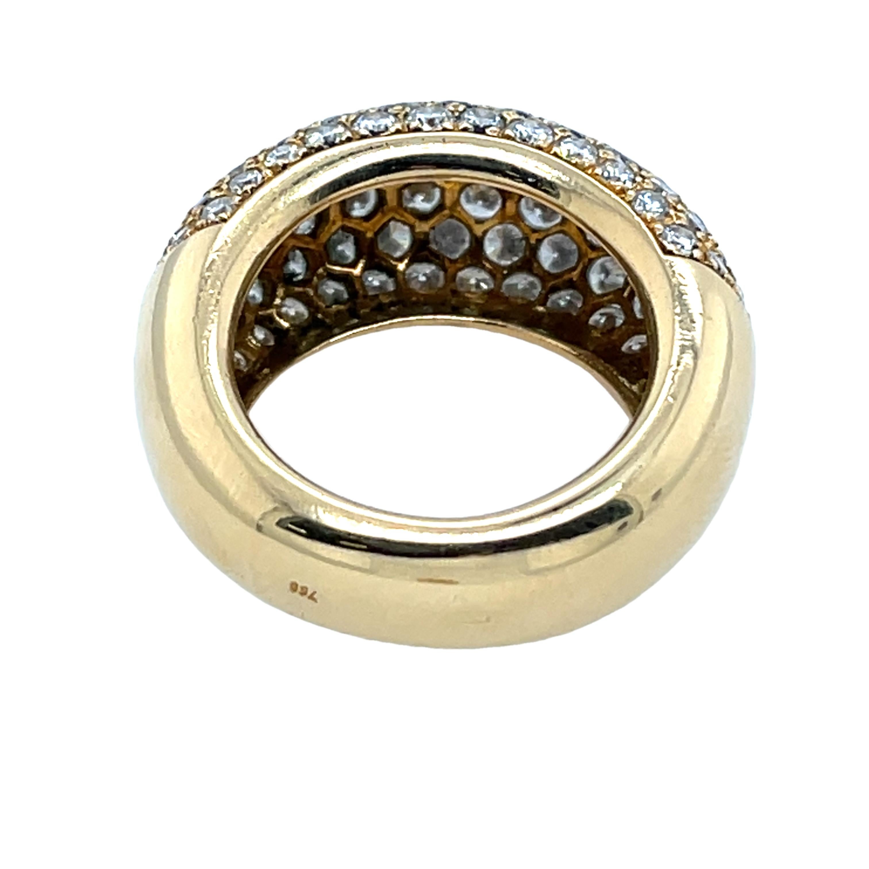 This 7-row diamond ring is crafted in luxurious 18ct yellow gold 
and set with a total of 2.0ct of natural diamonds. 
The brilliant diamonds are arranged in multiple rows, 
creating a dazzling display of light and elegance. 
Perfect as a statement