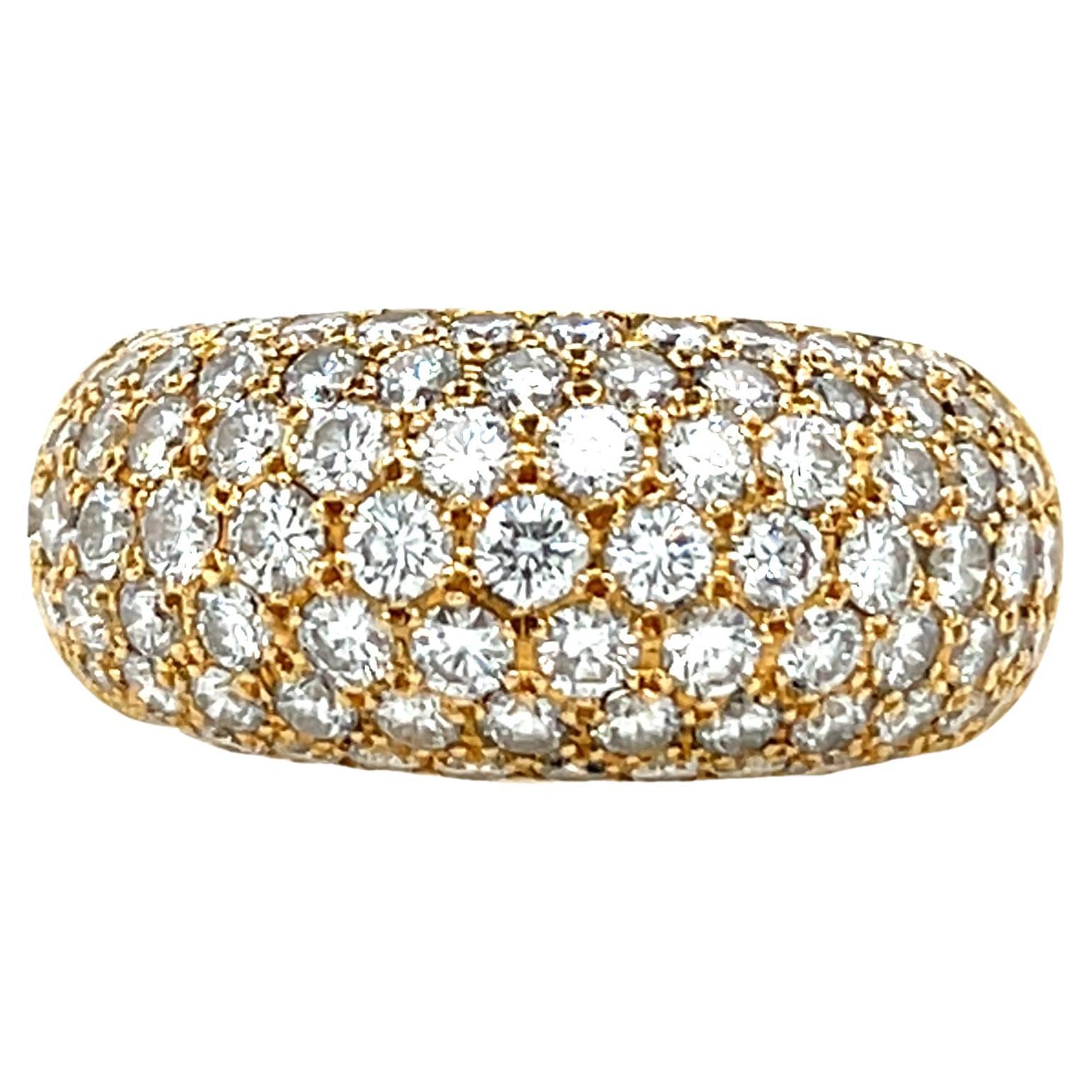 7 Row Diamond Ring Set With 2.0ct Natural Diamonds in 18ct Yellow Gold