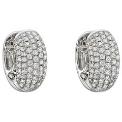 7-Row Pavé Diamond Huggie Earrings '1 Carat'