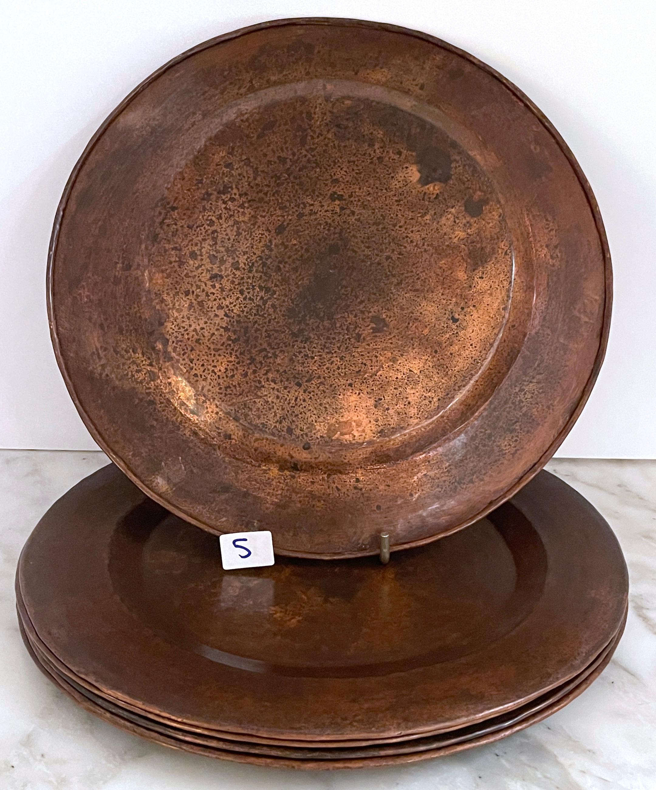 7 Roycroft Arts & Crafts Copper Service Plates, Roycroft Inn at East Aurora NY For Sale 9