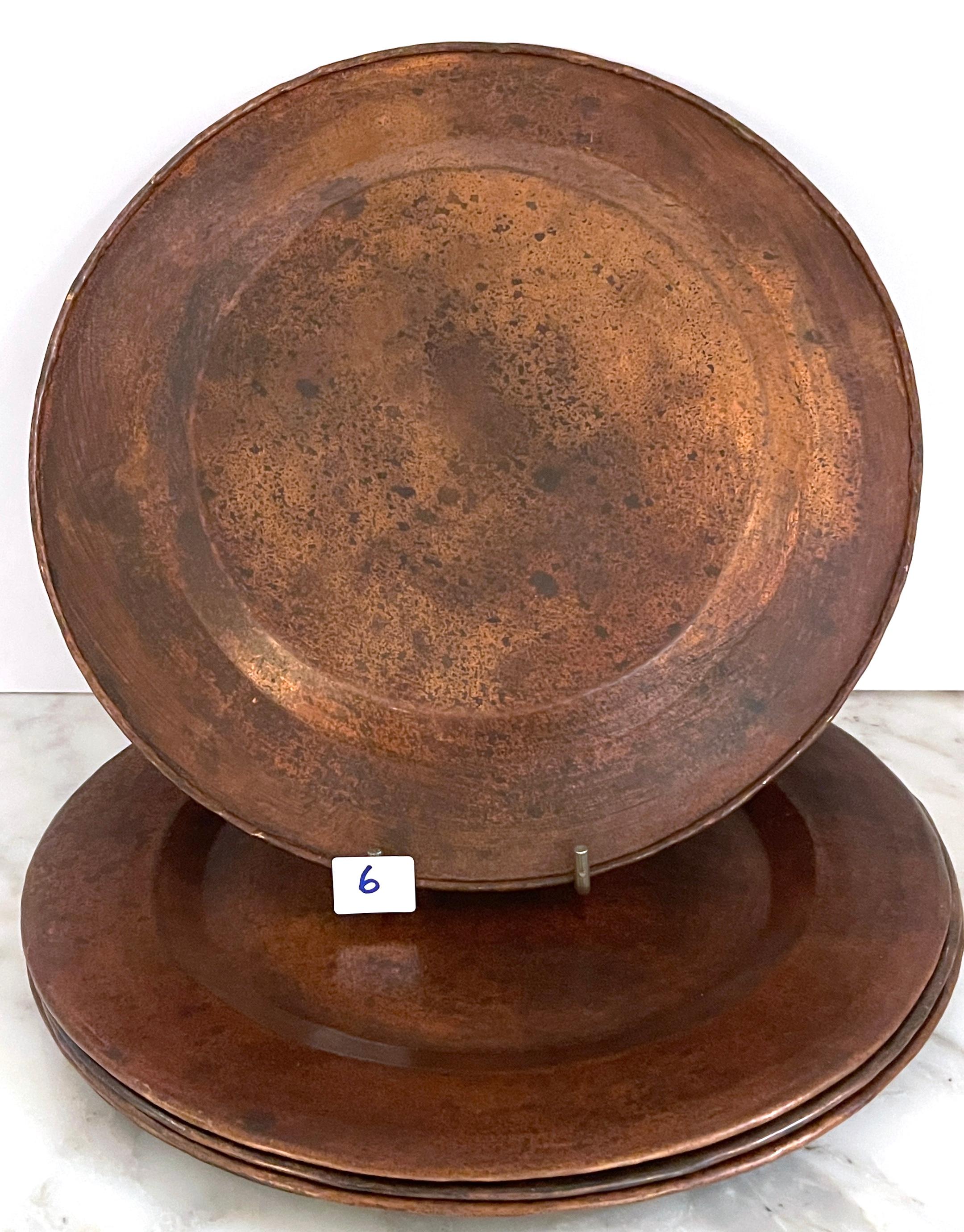 7 Roycroft Arts & Crafts Copper Service Plates, Roycroft Inn at East Aurora NY For Sale 11