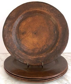 7 Roycroft Arts & Crafts Copper Service Plates, Roycroft Inn at East Aurora NY