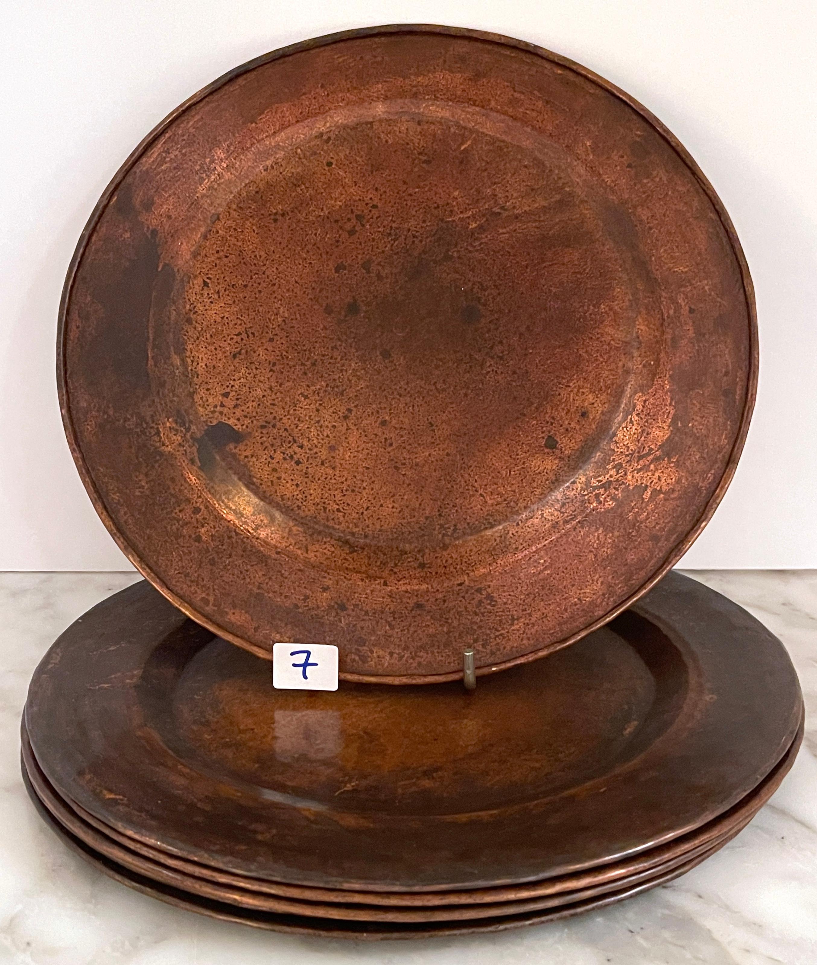7 Roycroft Arts & Crafts Copper Service Plates, Roycroft Inn at East Aurora NY For Sale 13