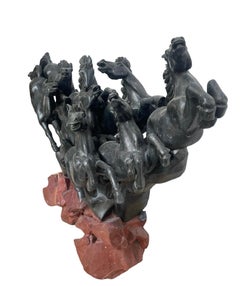 7 Running Horses Chinese Jade