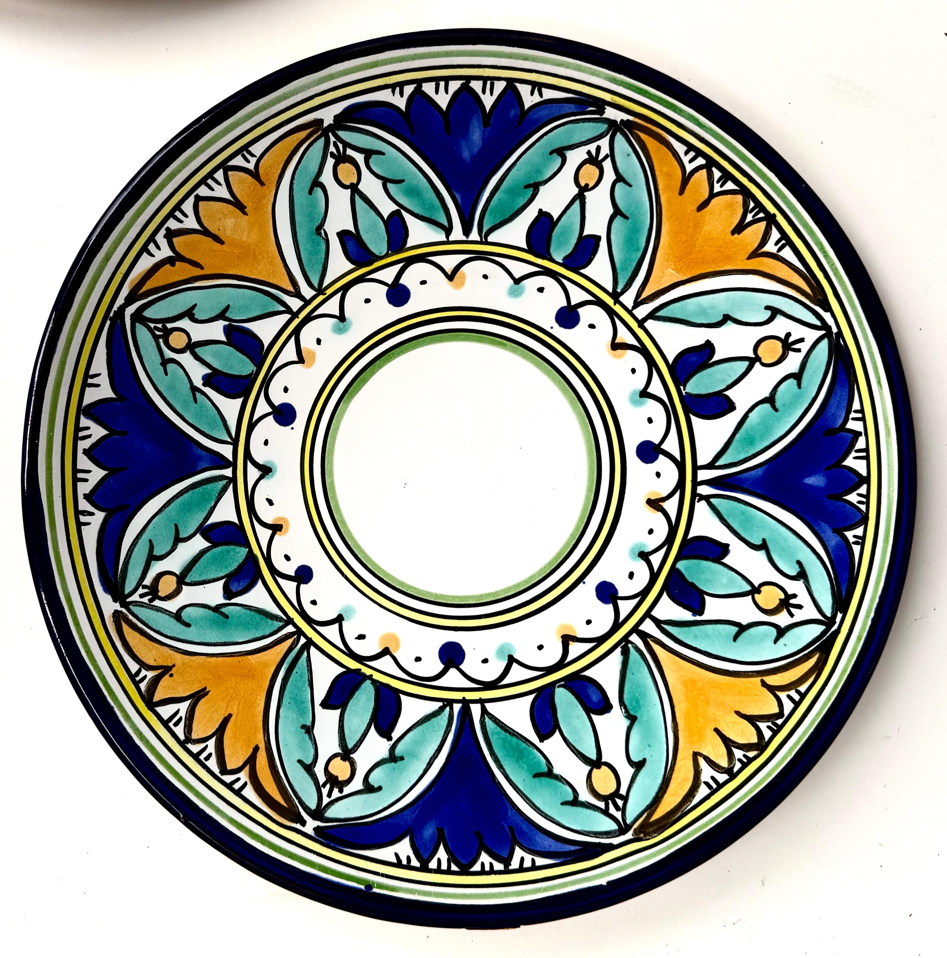 (7) Servierstücke Ensemble C.1950's: Tunesische Platten + Marokkanische Servierschüssel im Angebot 5