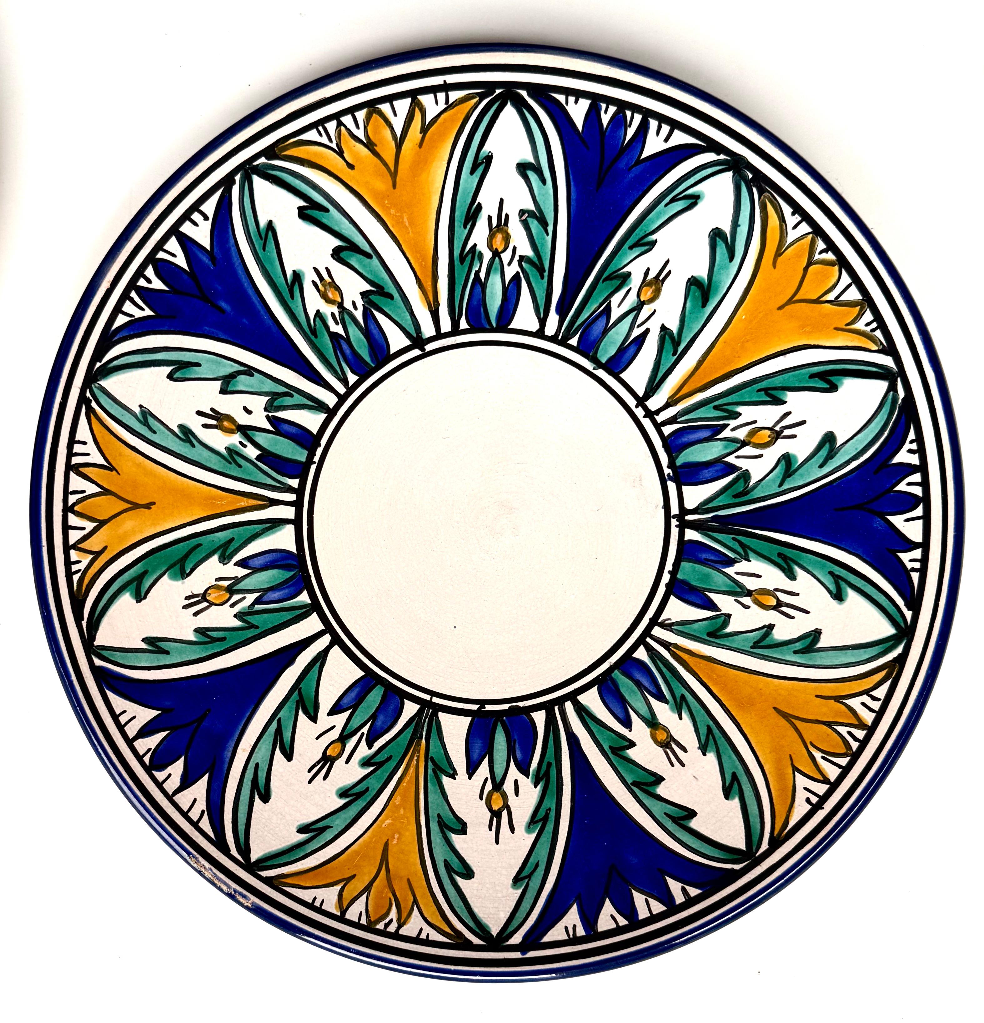 (7) Servierstücke Ensemble C.1950's: Tunesische Platten + Marokkanische Servierschüssel im Angebot 7