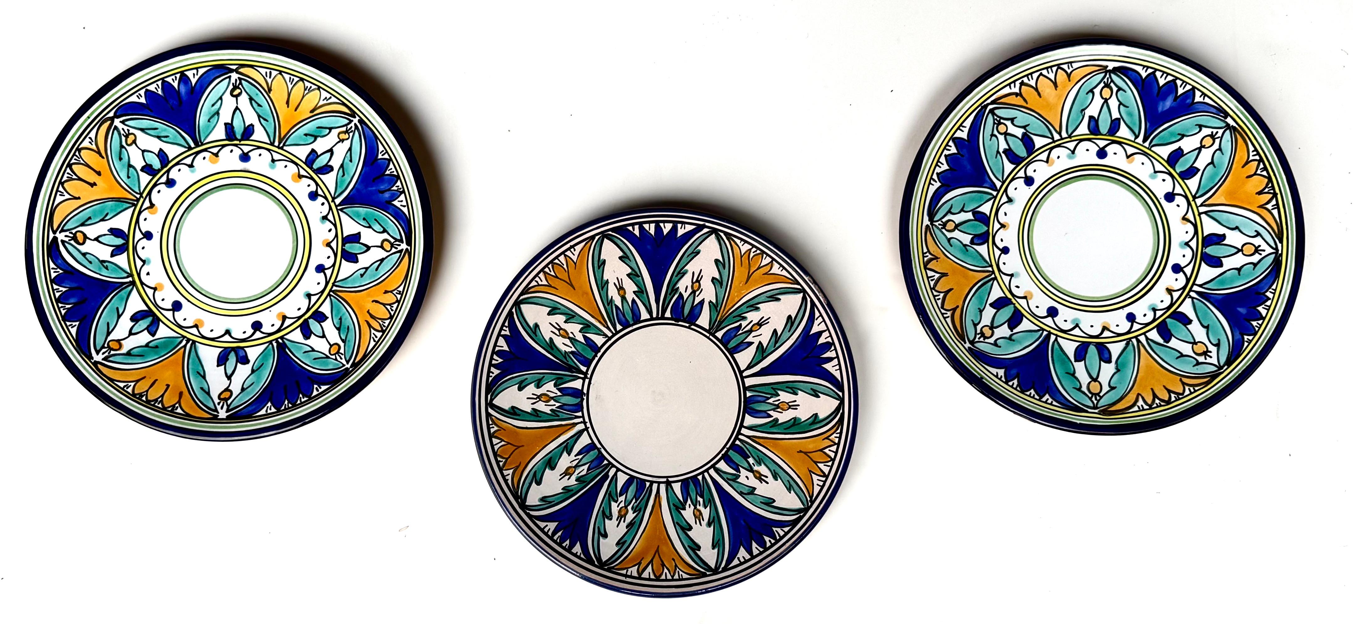 (7) Servierstücke Ensemble C.1950's: Tunesische Platten + Marokkanische Servierschüssel (Sonstiges) im Angebot