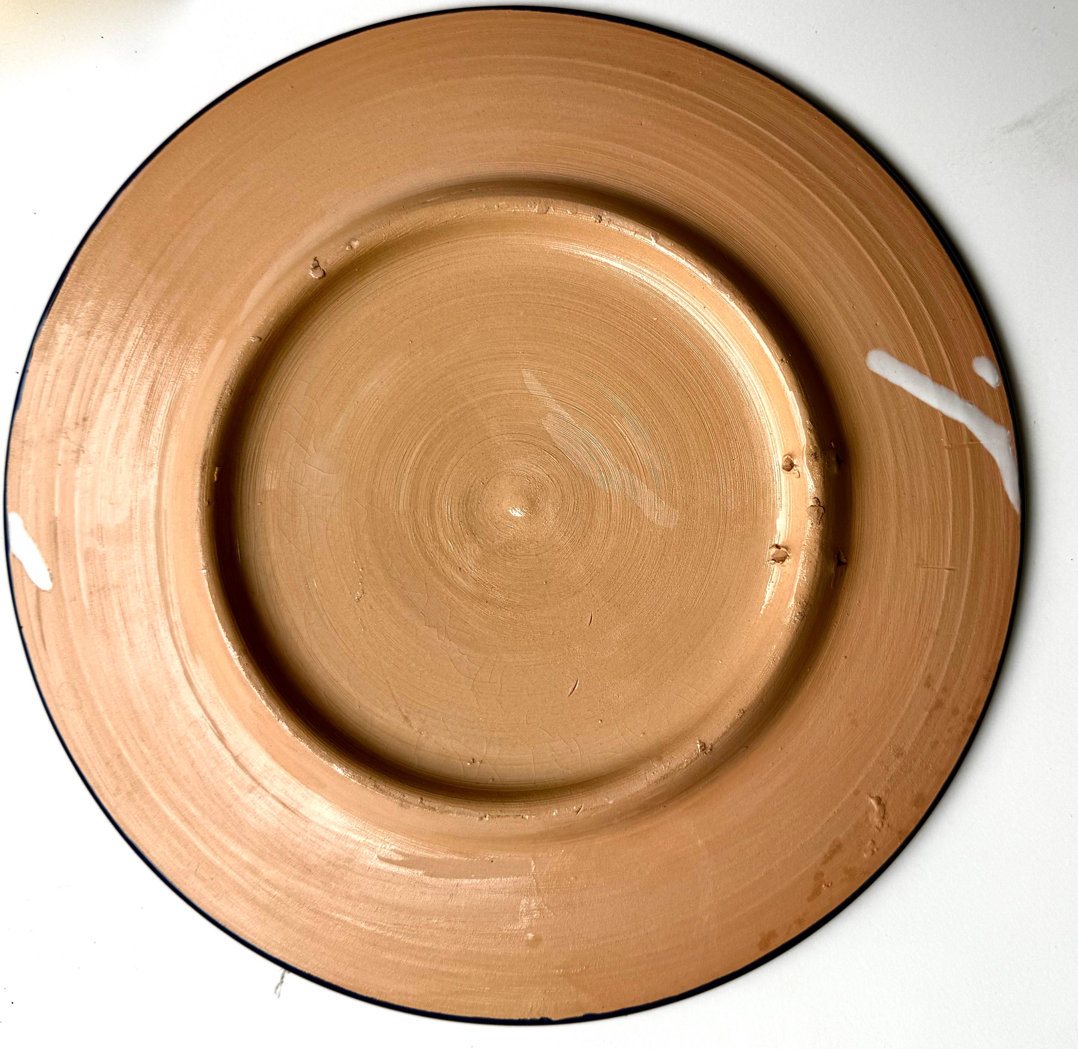 (7) Servierstücke Ensemble C.1950's: Tunesische Platten + Marokkanische Servierschüssel (Keramik) im Angebot