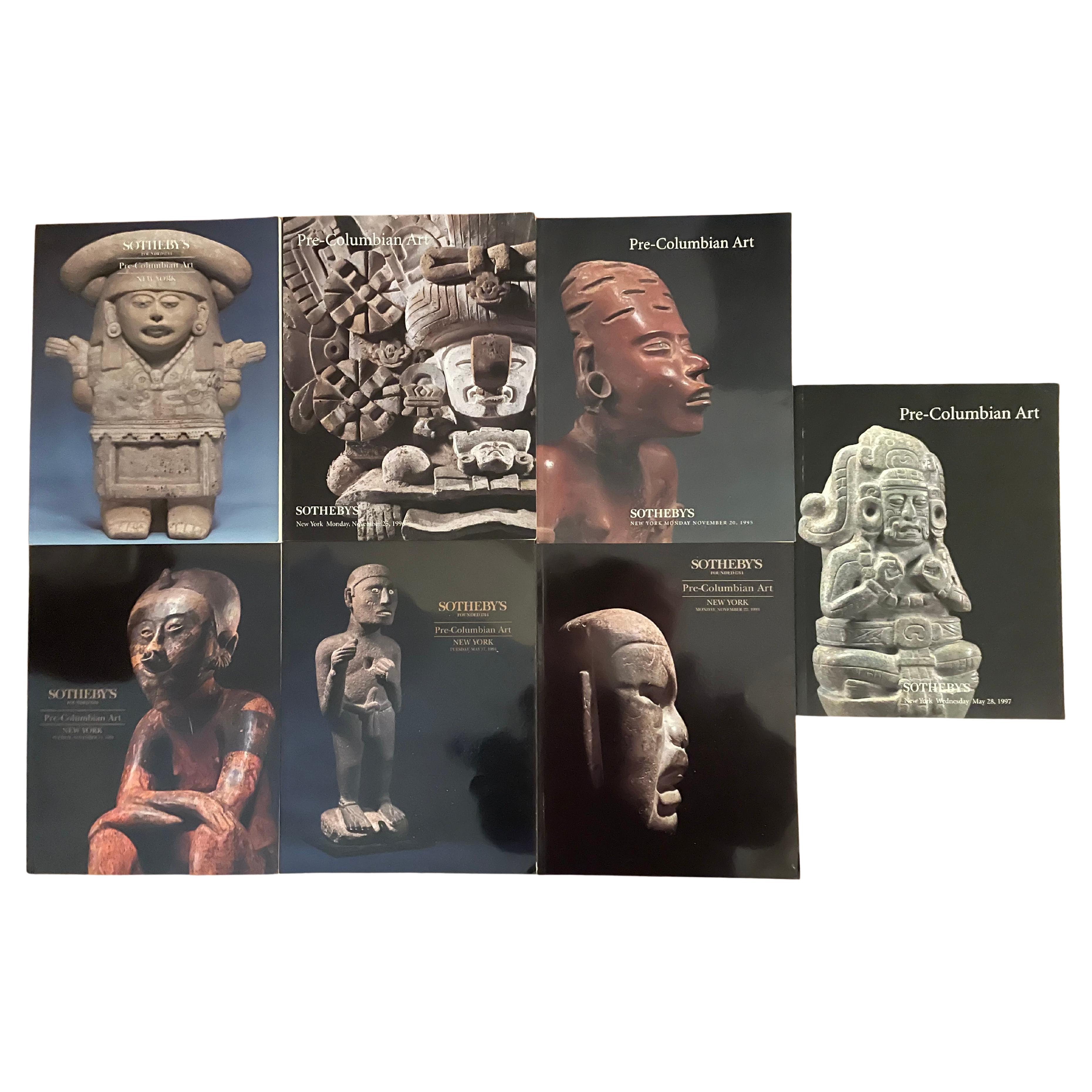 7 Sotheby's New York Pre-Columbian Sales Catalogs 1993 -1997  For Sale