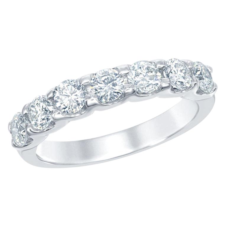 7-Stone Diamond Ring 14 Karat For Sale