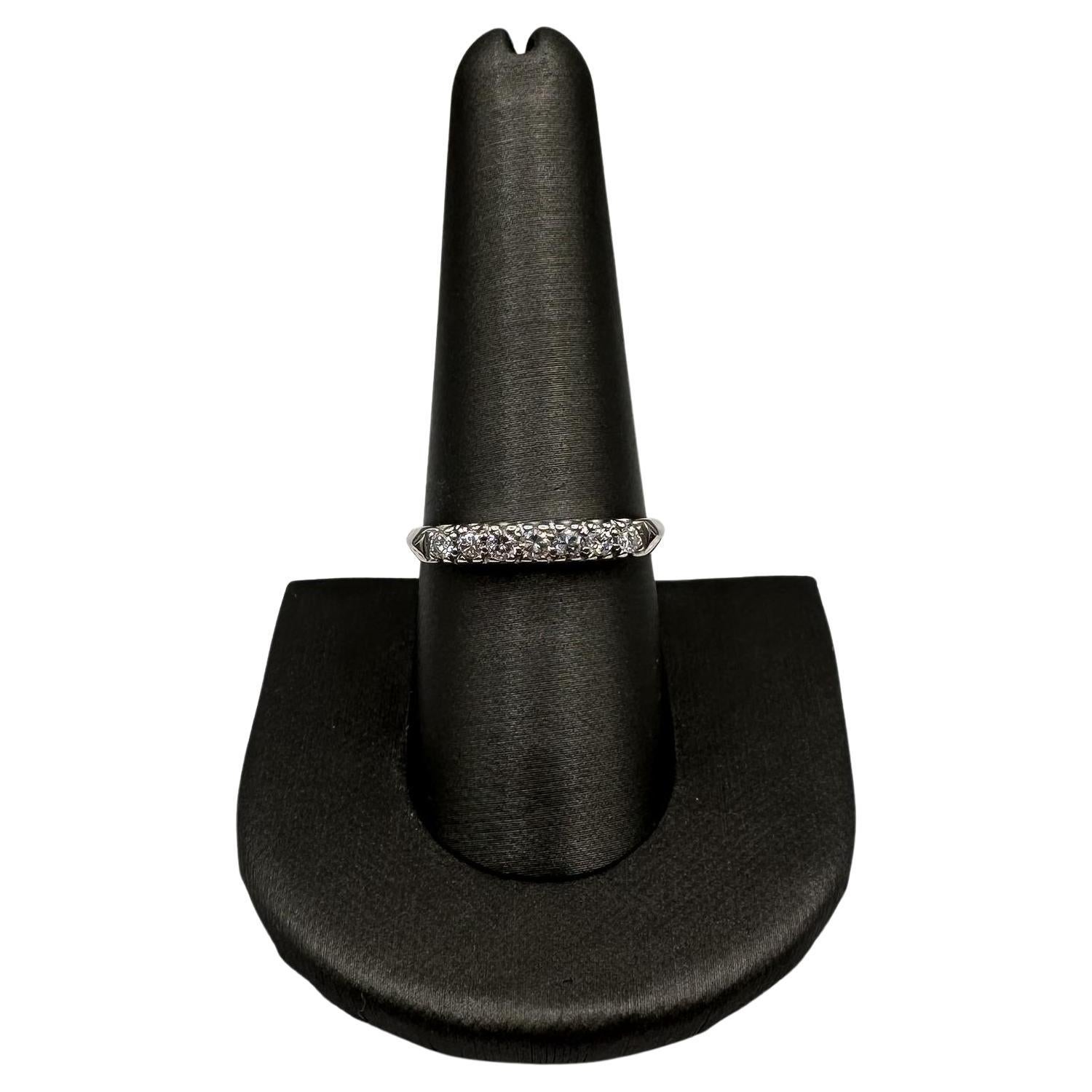 7 Stone Diamond Ring in 14kt White Gold – 0.30ctw GH VS/SI Diamonds, Size 9