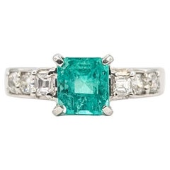 7-stone Emerald & Diamond Ring in platinum 7-stone Emerald & Diamond Ring in platinum