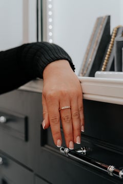 7 Stone Marquise Diamond Ring 0.45 Carat set in 14K Yellow Gold Cocktail Natural