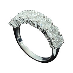 7 Stone Oval Diamond Illusion Ring in 14kt Gold