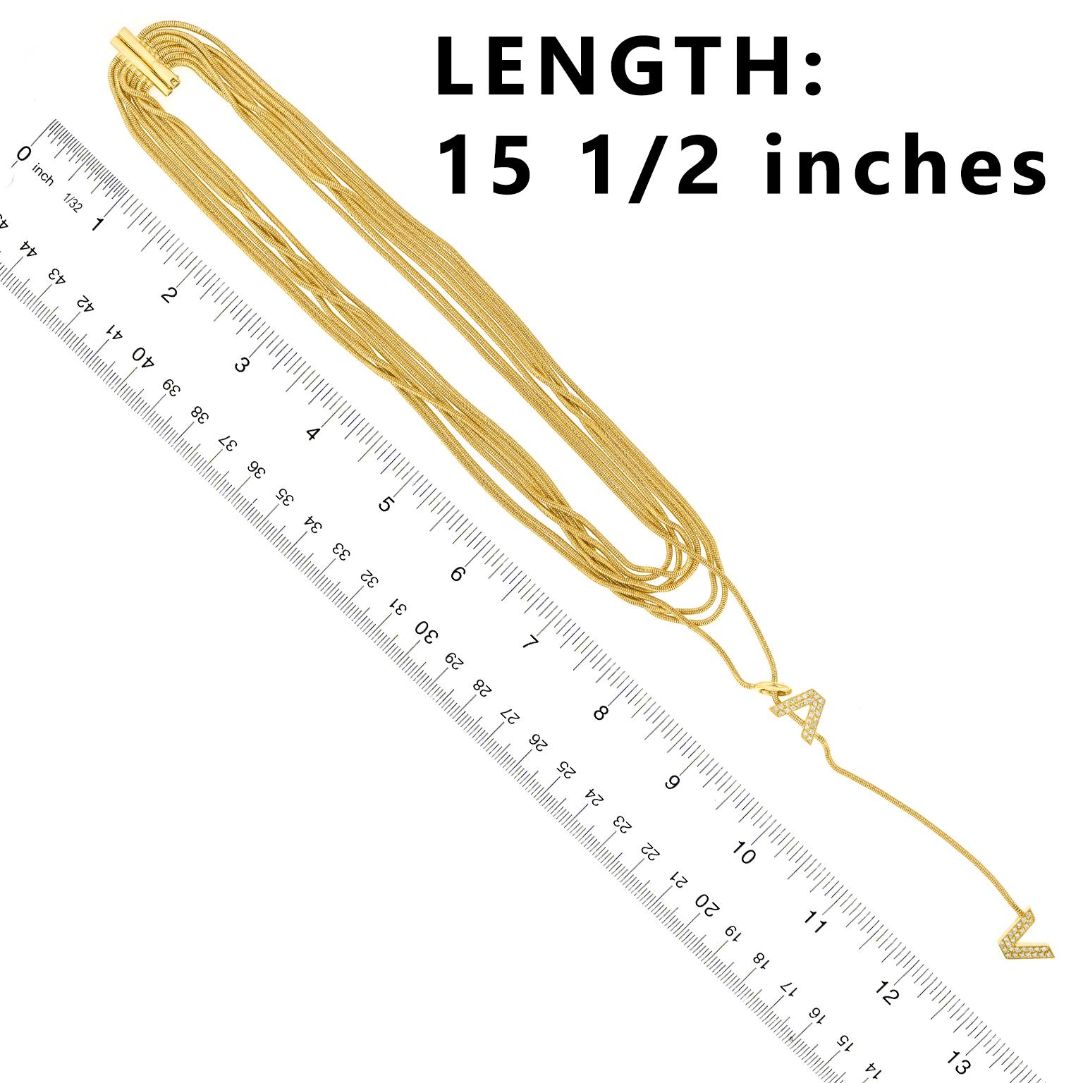 Collana a 7 fili in oro di Versace in vendita 1