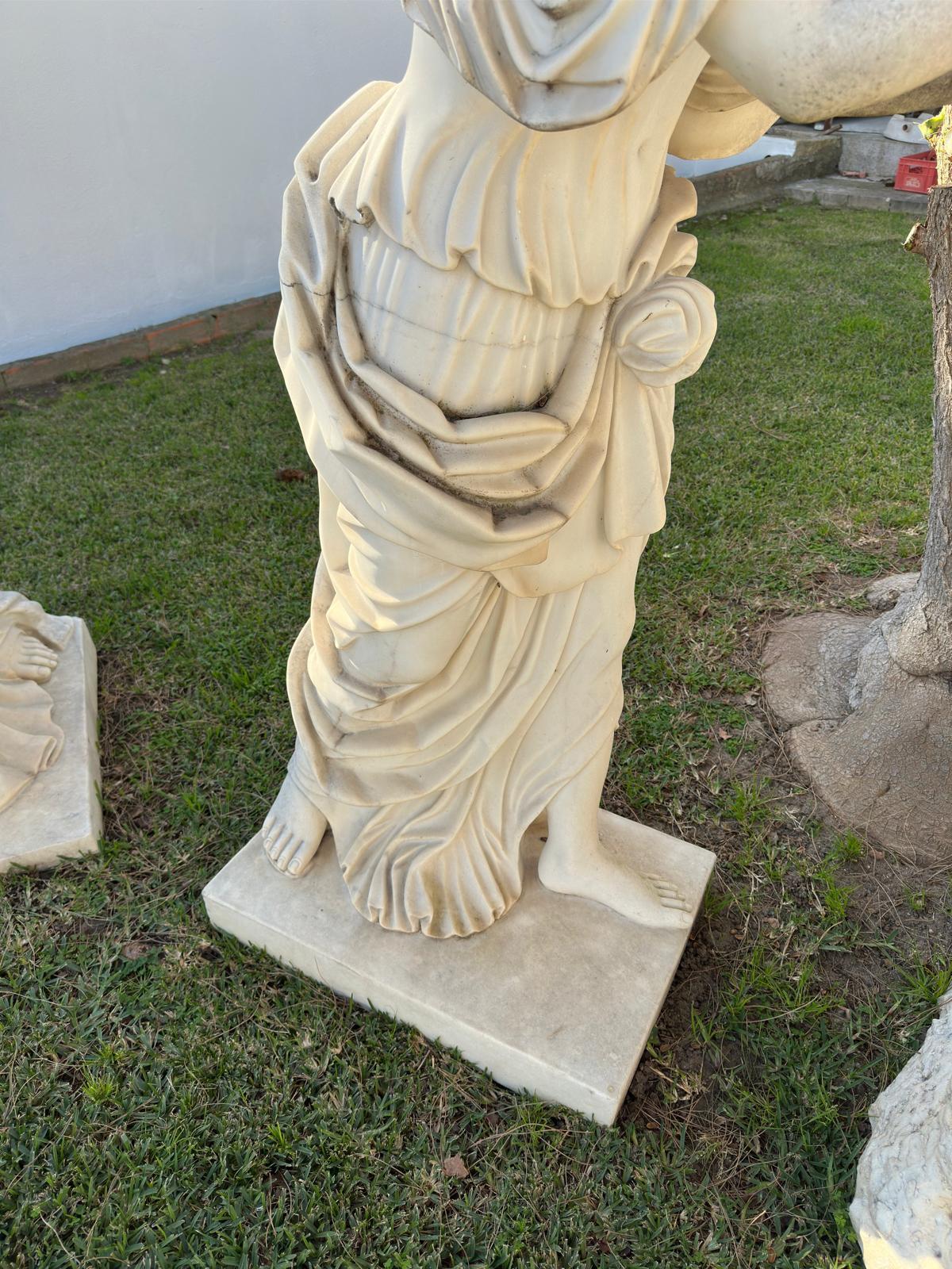 7 splendide sculture in marmo italiano che rappresentano i 