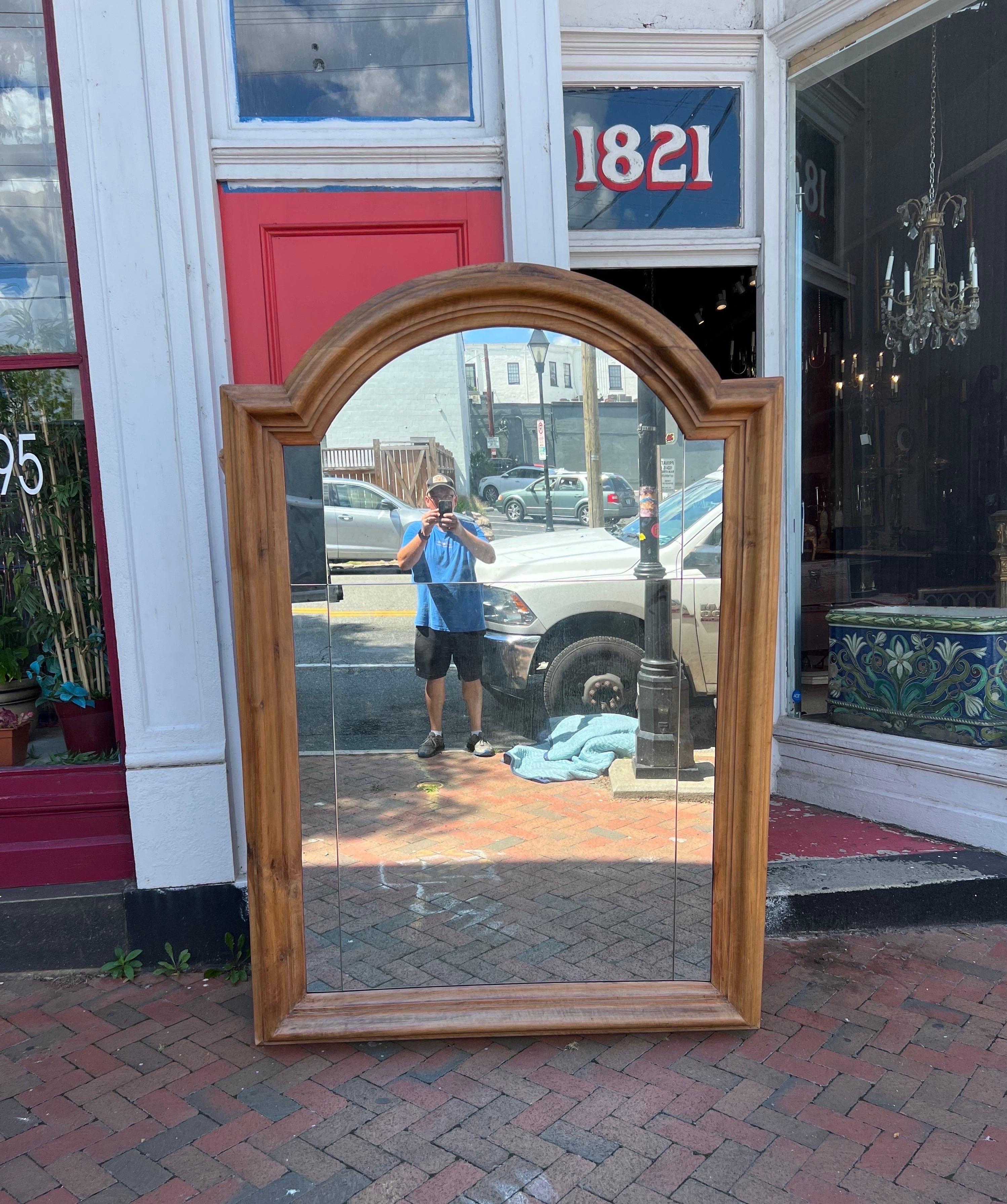 7’4” Tall 19th Century Continental Pine Mirror In Good Condition For Sale In Charleston, SC