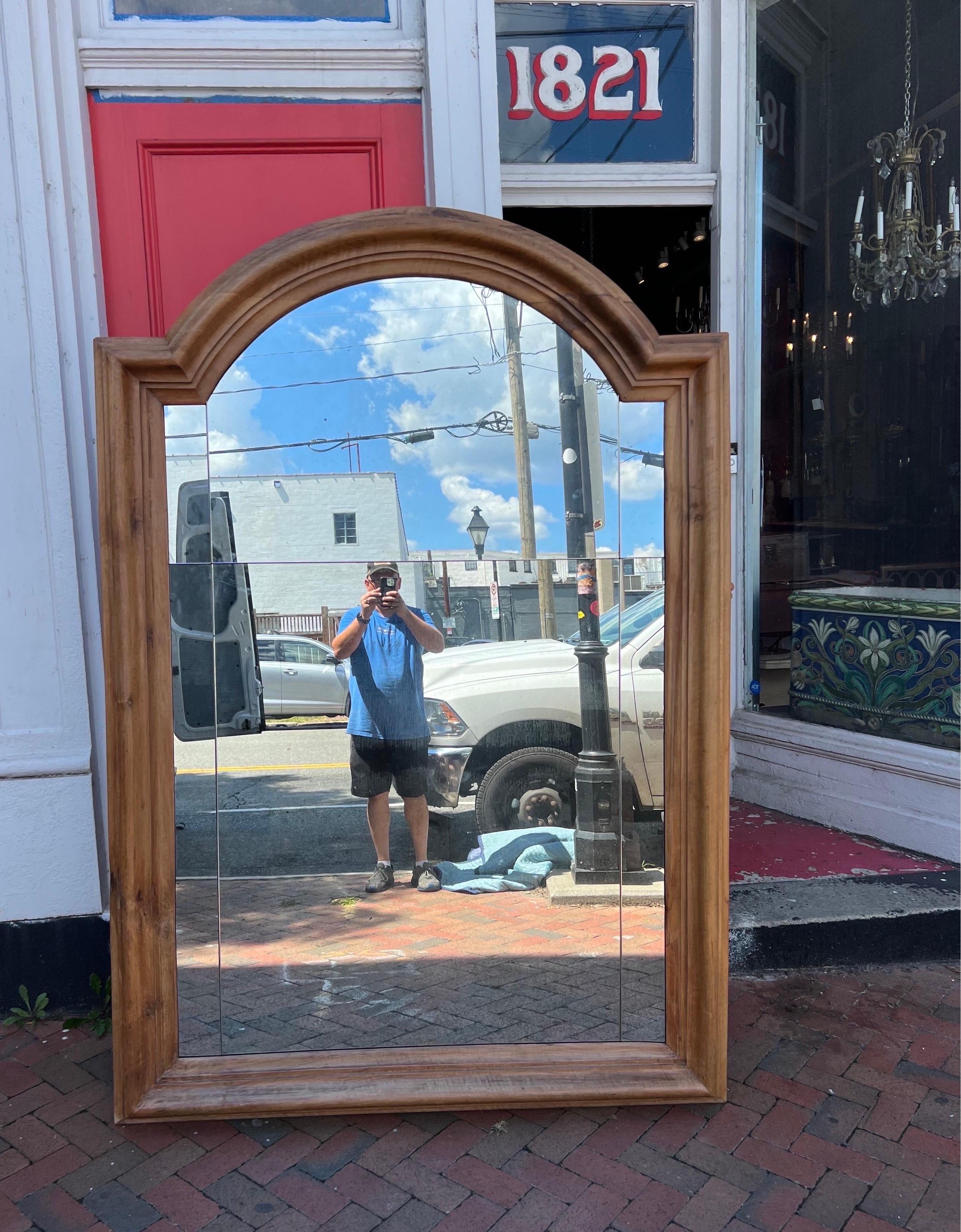 7’4” Tall 19th Century Continental Pine Mirror For Sale 1
