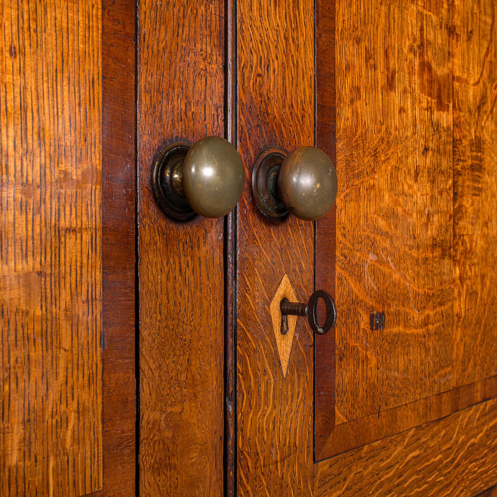7' Tall Antique Country Manor Corner Cabinet, Scottish Oak, Cupboard, Georgian 2