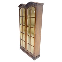 Vitrine bibliothèque à double portes ajustables en verre bullé de 7' de haut