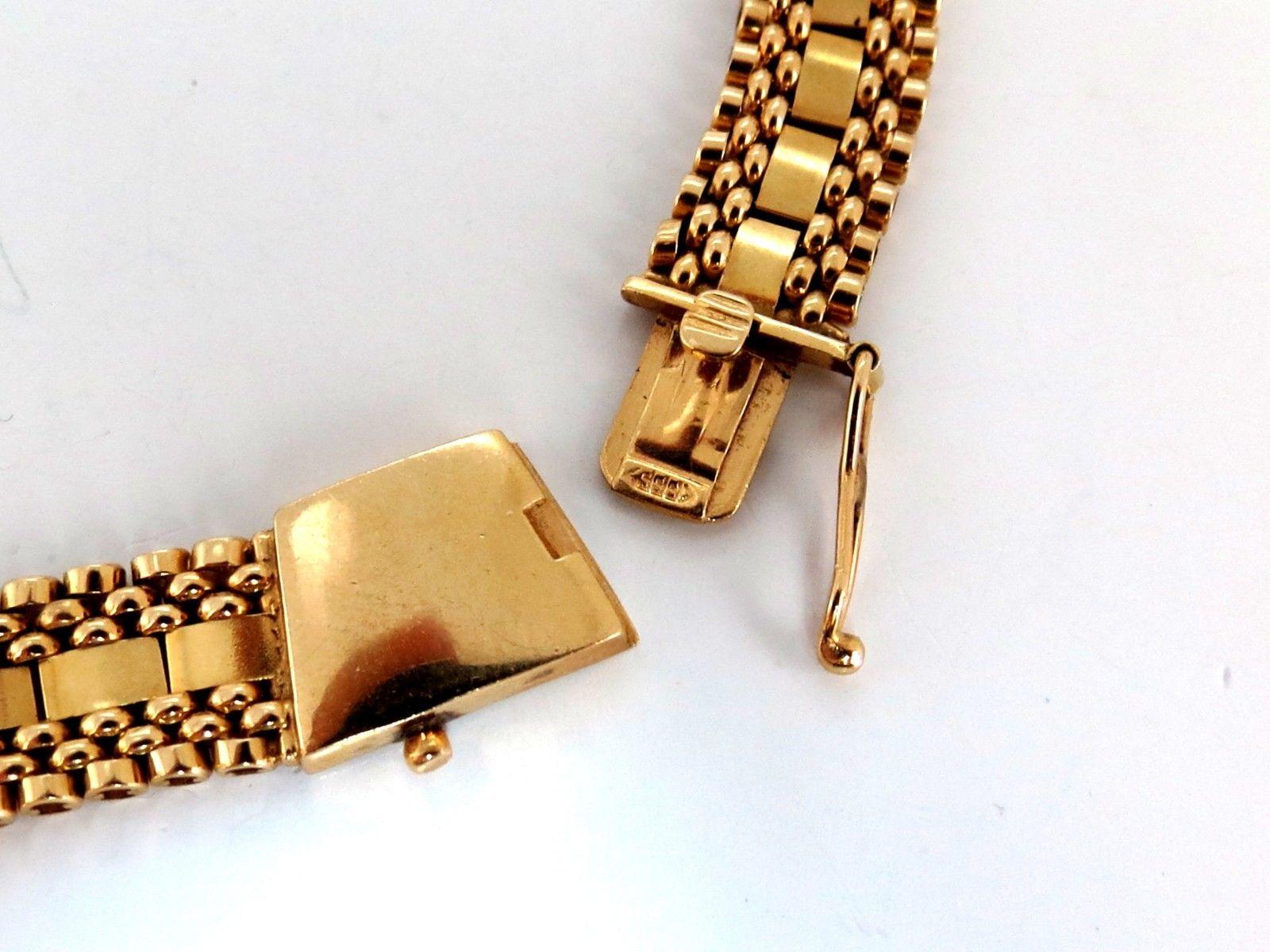 7-Tier Curbed Band Link Gold Necklace 14 Karat Vintage For Sale at ...