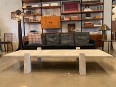 7' Travertine Slab Cocktail Table, Italy, 1970's