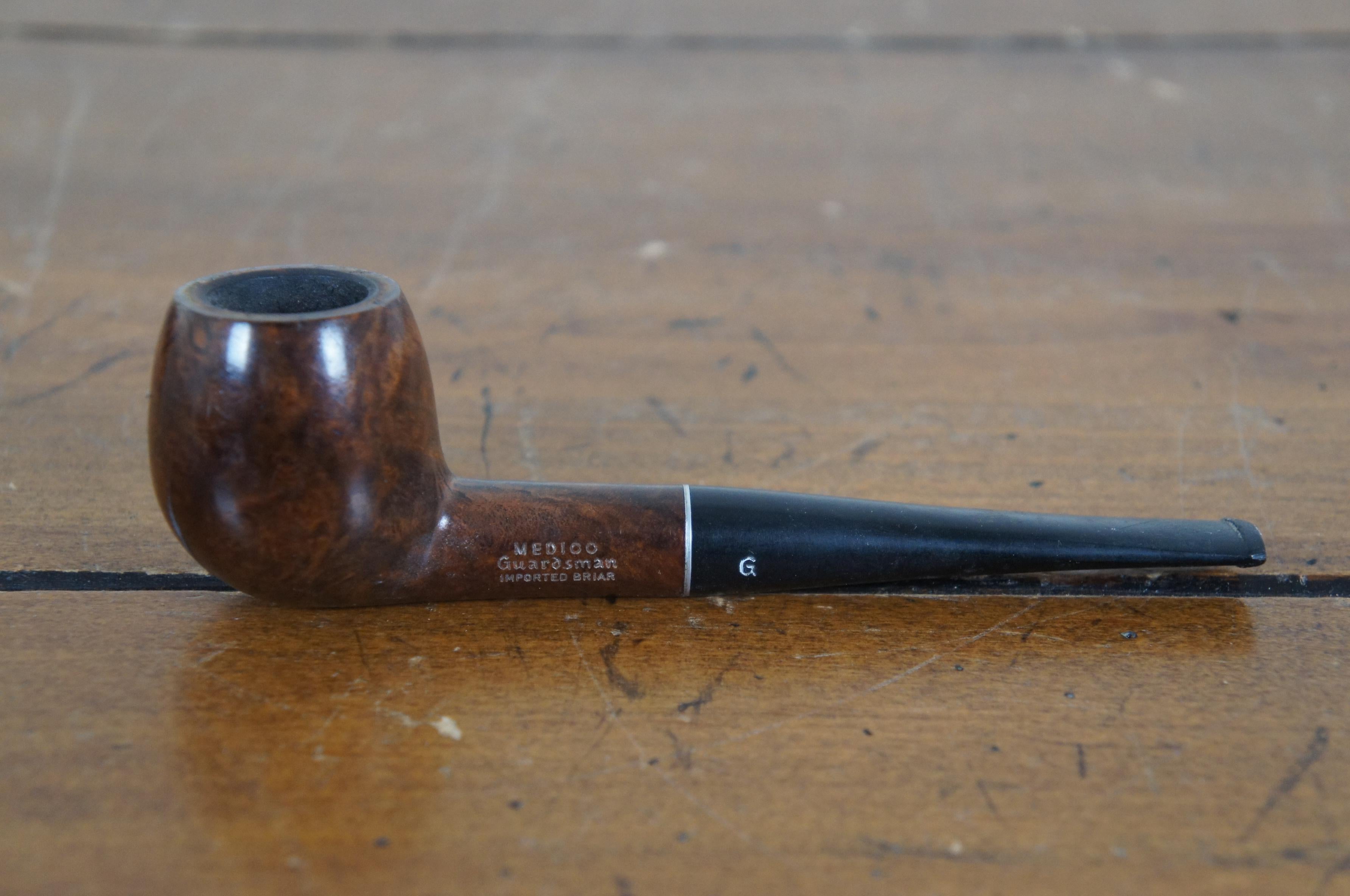 7 pipas de tabaco de brezo vintage y soporte para fumar semanal Sasieni Lindbergh Madera dura