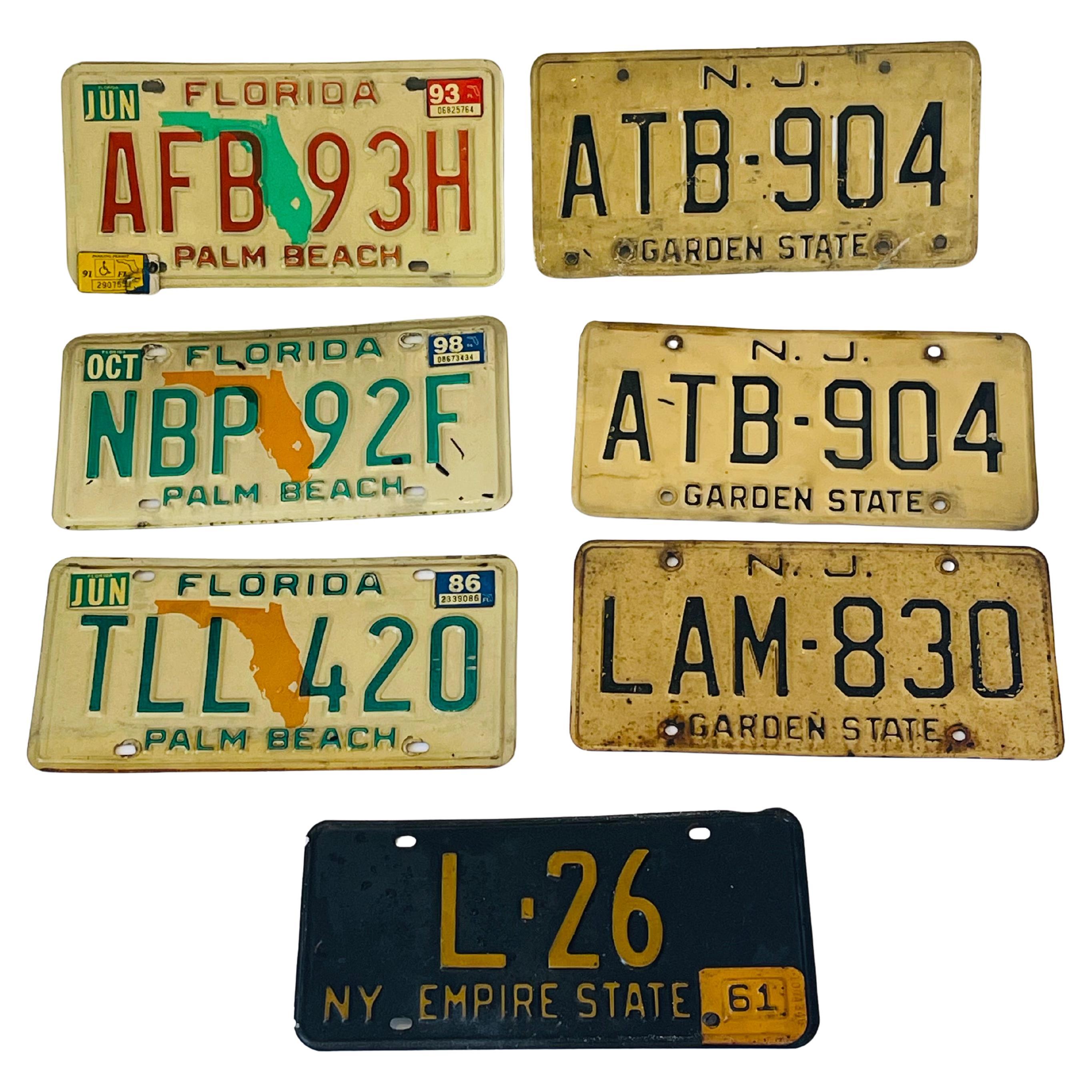 7 Targhe d
epoca NY, NJ, FL States in vendita