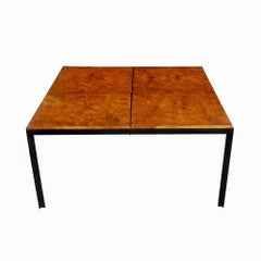 Vintage Midcentury Knoll Style Burled Top Coffee Table