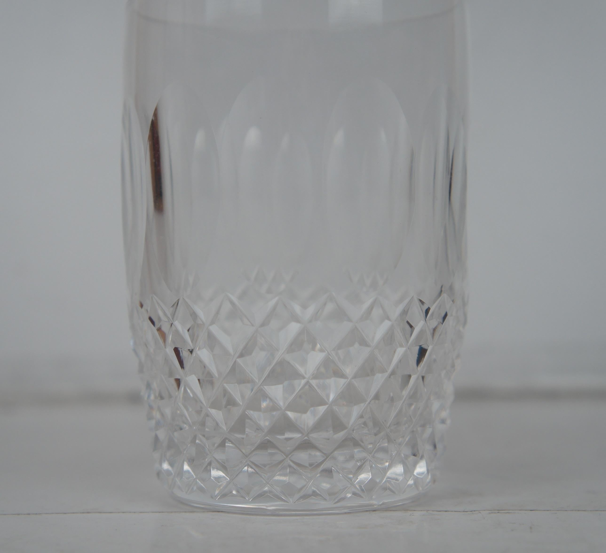 20th Century 7 Vintage Waterford Crystal Colleen Old Fashioned Whiskey Tumbler Glasses Gothic