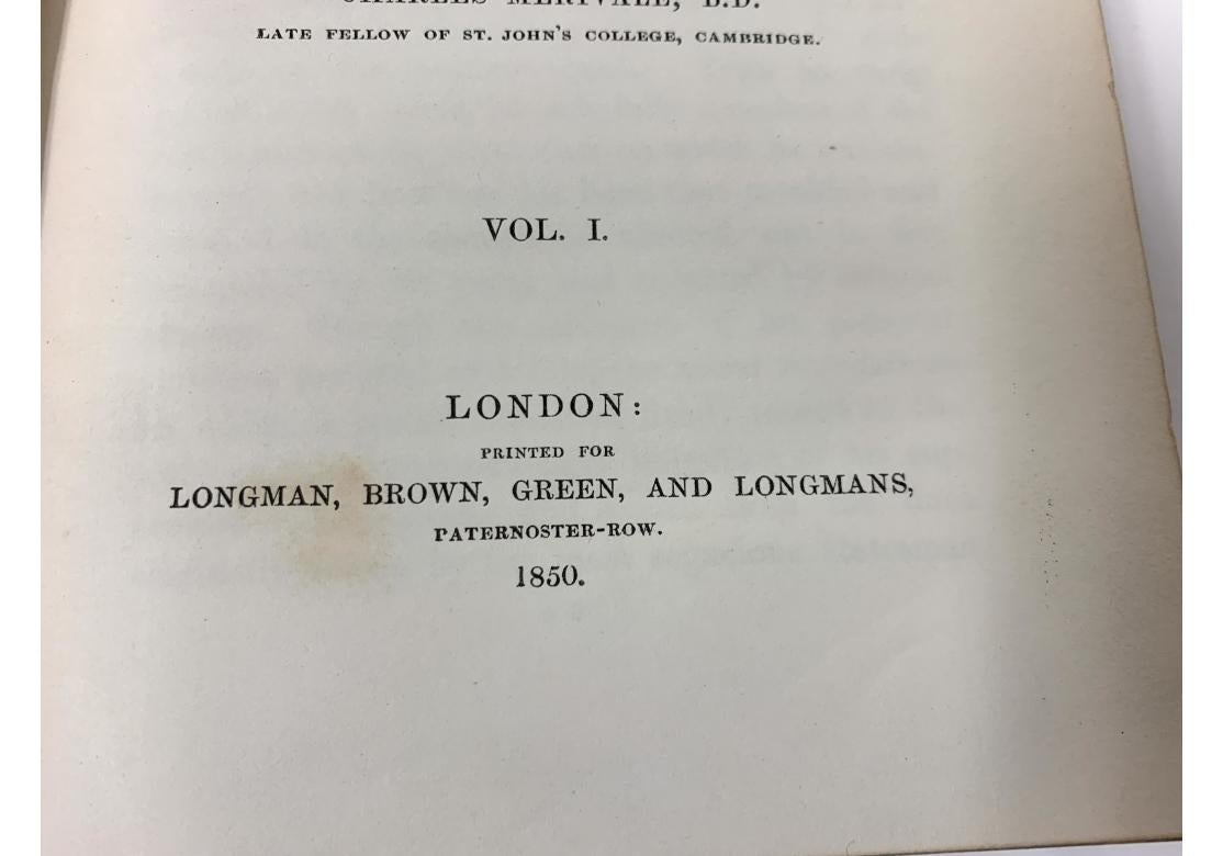 7 Vol. Ensemble Charles Merivale, A History Of The Romans Under The Empire, 1858 en vente 5