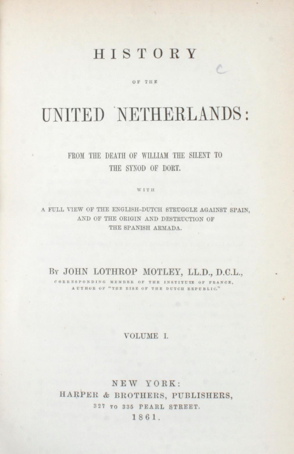 American 7 Volume Leather Bound Set, Dutch Republic and United Netherlands, First Edition